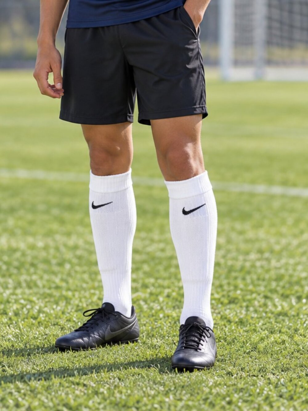 NWT - 3pr - Nike Dri-FIT Classic II White Knee-High Soccer Socks